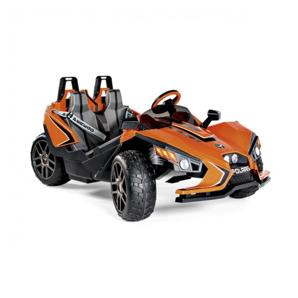 Двуместен детски състезателен автомобил с батерия реплика на Polaris Slingshot 10