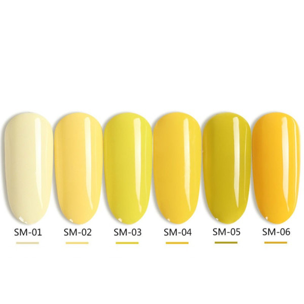 Висококачествен UV гел лак за нокти AS Anothersexy, в 6 нюанса Lemon yellow ZJY7 2