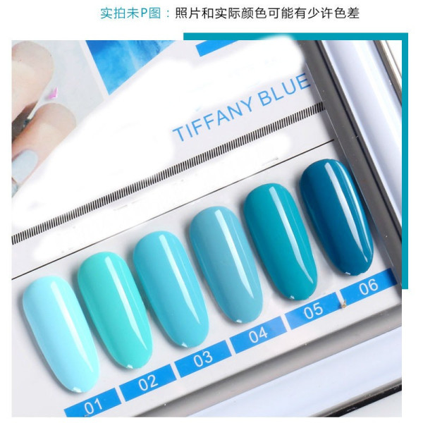 UV гел лак за нокти AS Anothersexy, в 6 морски нюанса Tiffany blue ZJY12 3