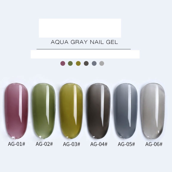 UV гел лак за нокти AS Anothersexy, в 6 цвята Aqua gray ZJY14 5
