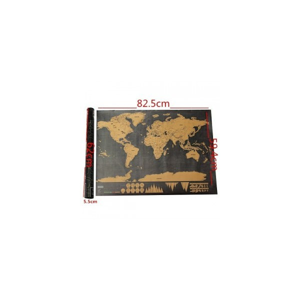 Скреч карта изобразяваща света Deluxe издание