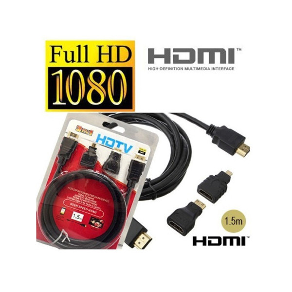 Свързващ кабел 3 в 1  - HDMI към HDMI 6