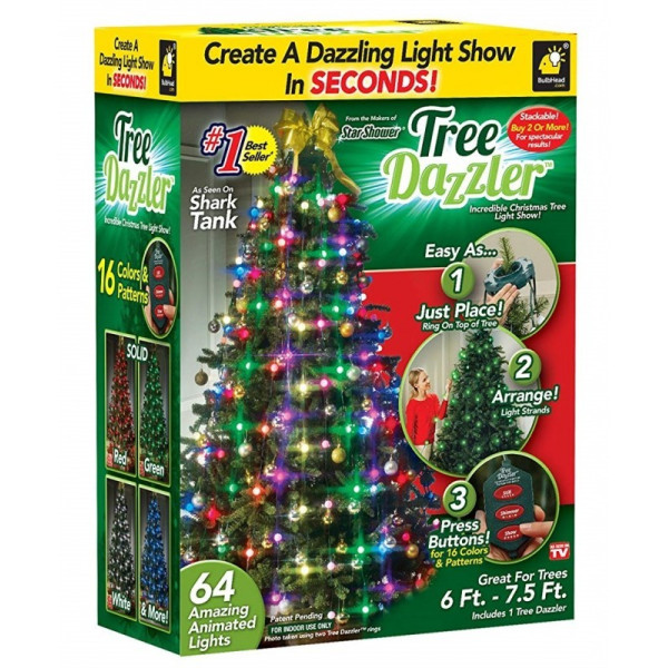 Коледни LED лампички за елха Star shower tree dazzler TV164 1