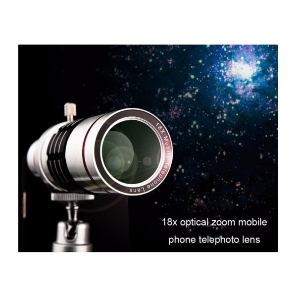 Универсален телескоп за телефон или таблет с увеличение 18х  TV227