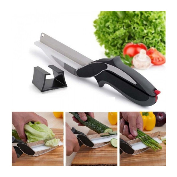 Ножица 2 в 1 за зеленчуци и месо Clever Cutter + дъска TV261
