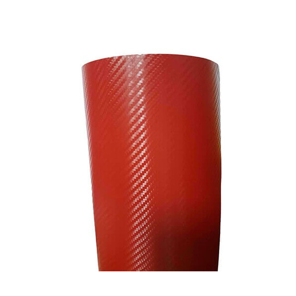 Фолио червен карбон, за всякакви повърхности с ширина 127 см.