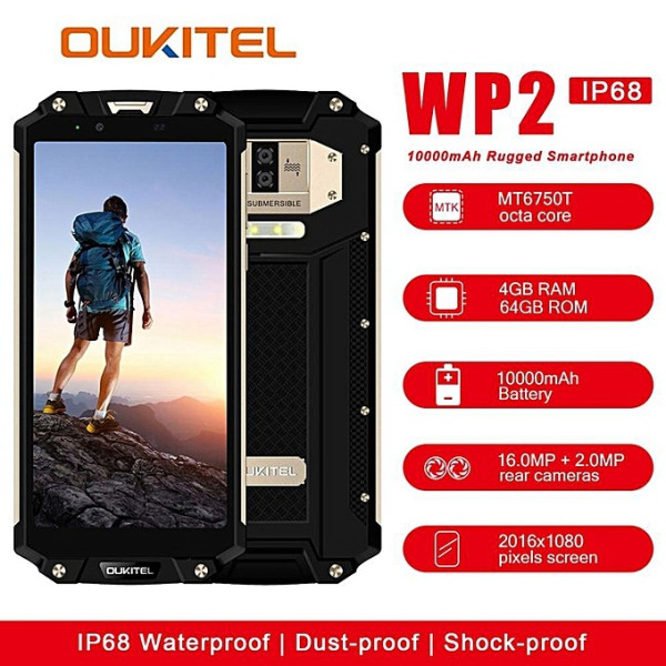 Водоустойчив смартфон Oukitel WP2 с вградени 64 GB памет