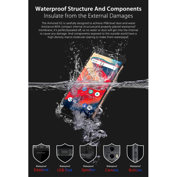 Смартфон Ulefone Armor X2 с мощна батерия и сертификат за устойчивост IP68
