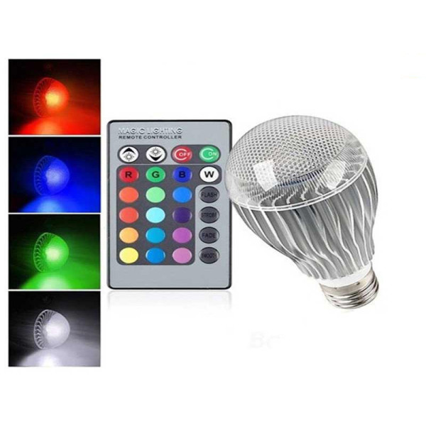 LED лампа с дистанционно управление - цветна 1