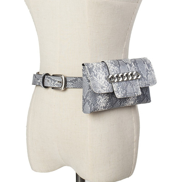 Стилна мини чанта за кръст с изчистен дизайн и правоъгълна форма BAG100