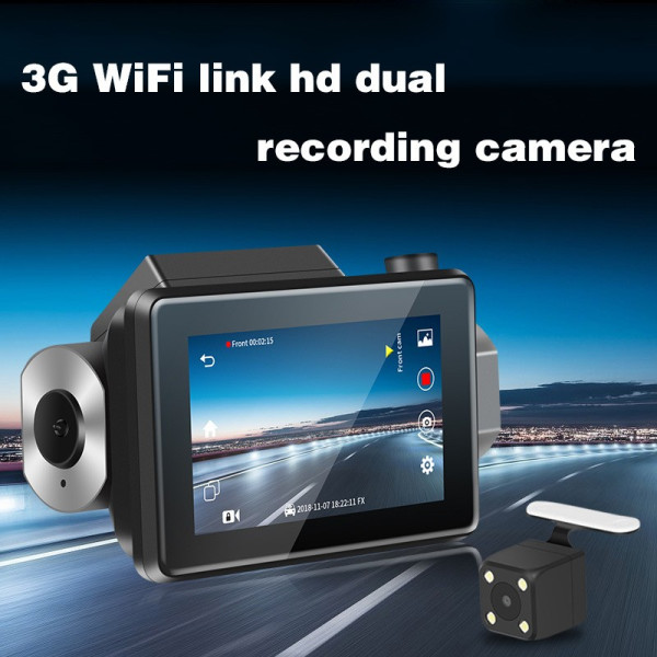 Компактна HD 3G камера за автомобил за предно виждане + задна камера AC89