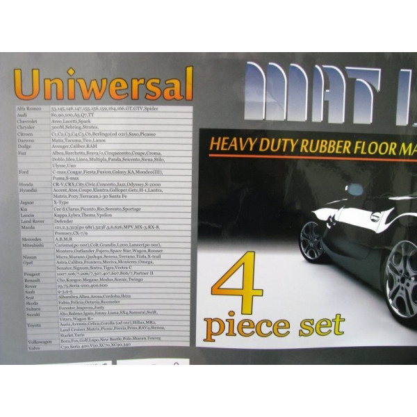 Универсални гумени стелки за автомобил - без неприятна миризма Модел 1 3
