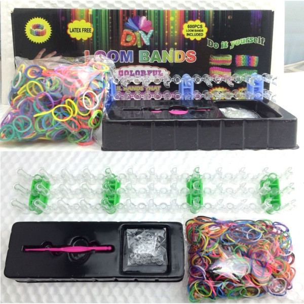 Комплект за цветни гривни ''Rainbow Rubber Bands'' TV579