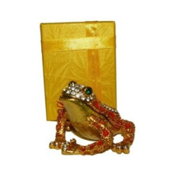 Оригинална кутия за бижута – златна жаба