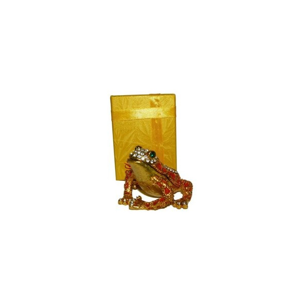 Оригинална кутия за бижута – златна жаба