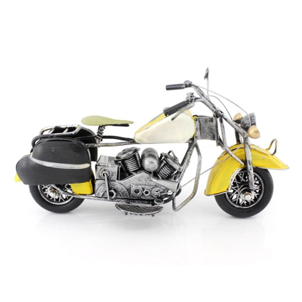 Декоративен мотоциклет с жълт цвят