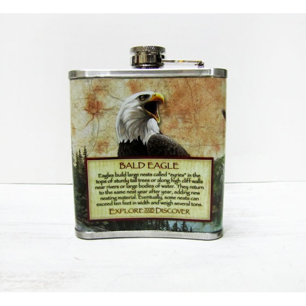 Метална сувенирна манерка за алкохол с орел American expedition