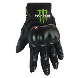 Мото ръкавици с предпазители, черни Monster