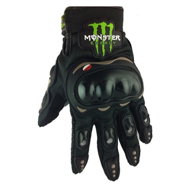 Мото ръкавици с предпазители, черни Monster 1