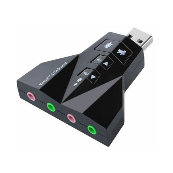 USB виртуален 7.1-канален звуков адаптер