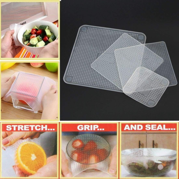 Комплект силиконови капаци за съхраняване на храна Stretch and Fresh  TV826