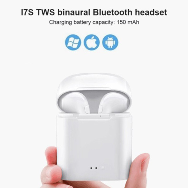 Безжични слушалки със зареждащ кейс i7S TWS