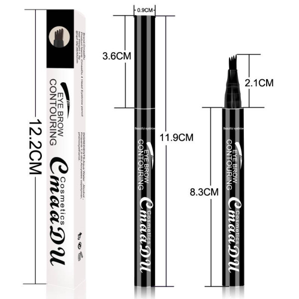 Водоустойчив молив за вежди под формата на гребенче CmaaDU Hzs142