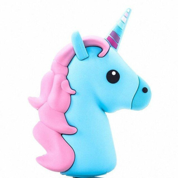 Външна батерия Cartoon mobile power supply Unicorn in pink and blue