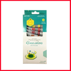 Бои за рисуване върху стъкло, керамика 12 цвята Glass colors Keep smiling
