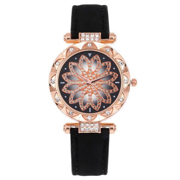 Дамски луксозен часовник с инкрустирани кристали WW4