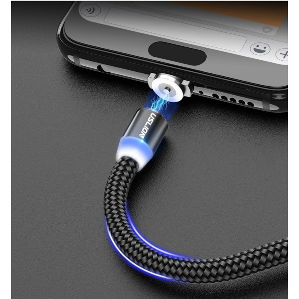 Магнитен кабел Uslion 3 в 1 за зареждане на телефони - micro USB CA2 10