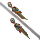 Тропически обеци папагал от цветни кристали А60 4