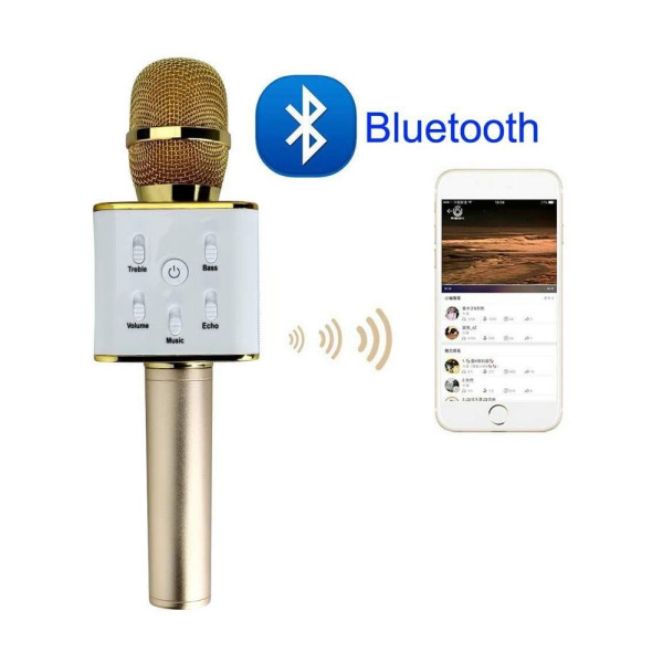 Безжичен Bluetooth микрофон за караоке с вградена колонка Q7 MF3 14