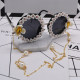 Ретро слънчеви очила с цветя yj9 5