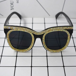 Винтидж слънчеви очила с камъни yj11