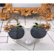 Слънчеви очила с бели рамки и флорална декорация yj12 3