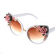 Барокови слънчеви очила „котешко око“ с декорация от цветя yj23 4 — 4sales