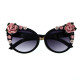 Барокови слънчеви очила „котешко око“ с декорация от цветя yj23 8 — 4sales