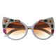 Преливащи очила тип „котешко око“ с флорални орнаменти yj24 4