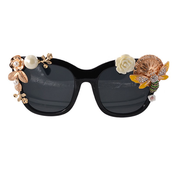 Барокови очила с декорация цветя/пчела yj29