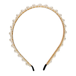 Златиста диадема с декорация от перли в девет различни декорации Ф7