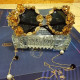 Модни големи барокови очила със златна декорация yj32 3 — 4sales