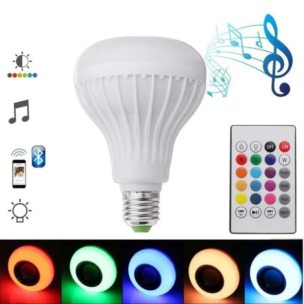 Музикална крушка със светодиодно осветление и дистанционно  – 13 цвят TV483