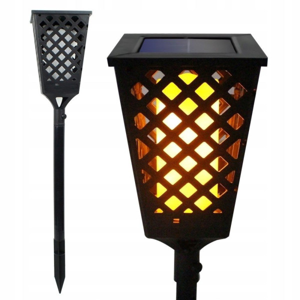 Градинска соларна лампа фенер Dancing Tiki Light с ефект на пламък H LED30