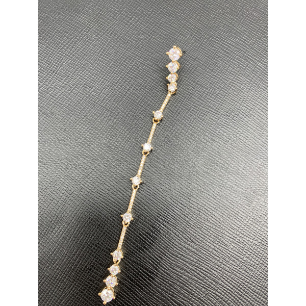 Дамски обеци дълъг синджир с кристали А106 7