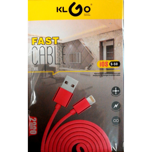 USB кабел за зареждане и пренос на данни KLGO S-50 CA7