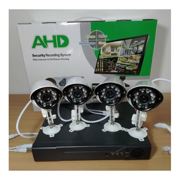 Система за видео наблюдение AHD, пълен комплект с 4 камери