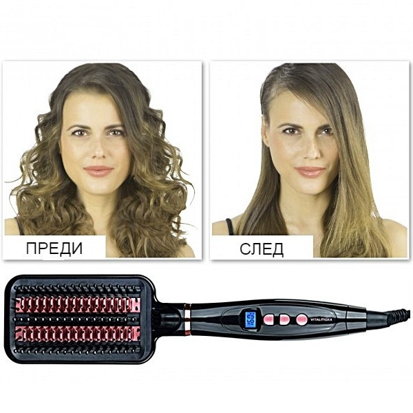 Керамична електрическа четка за изправяне на коса VitalMaxx