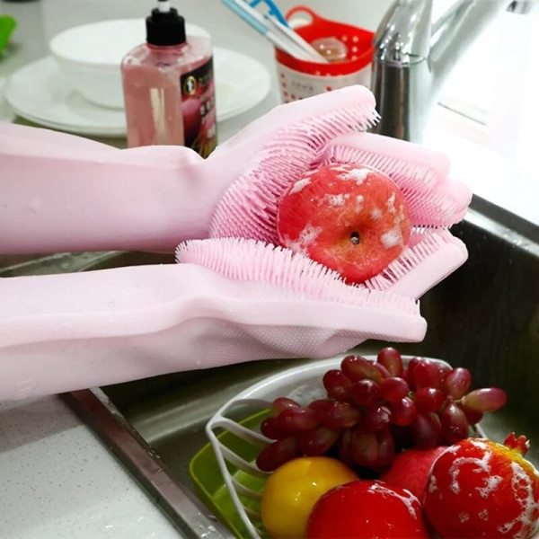 Магически силиконови ръкавици за миене на съдове Magic Brush TV822 7