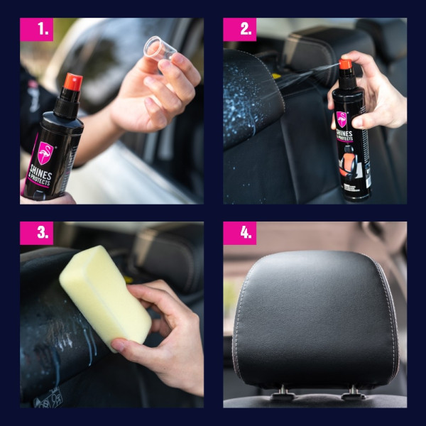 Комплект от гъба и мляко за табло на автомобила Flamingo Shines & Protects 295 мл 4